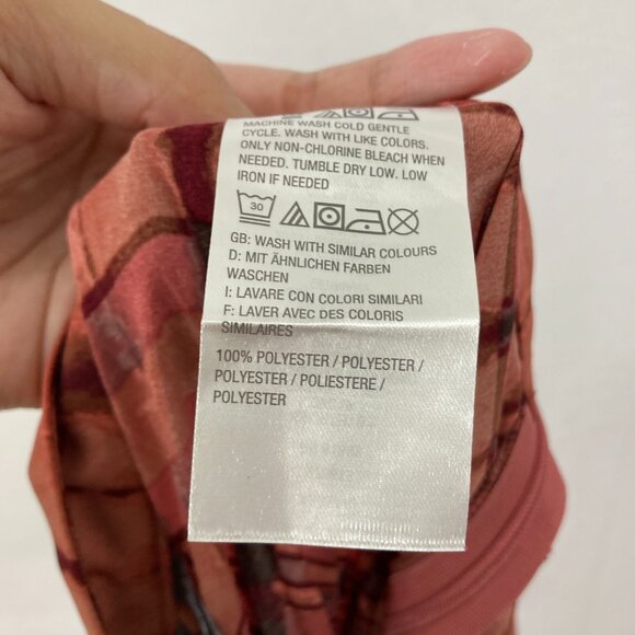 Lisa Rinna size 1X Red Black Abstract Print Soft Flowy Side Zip Midi Skirt - Picture 5 of 11